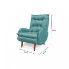 Poltrona Anatomica Pes De Madeira Eloa  Turqueza