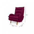 Poltrona Anatomica Pes De Madeira Eloa  Vinho