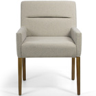 Poltrona Angel Base De Madeira Algodão Ecológico Bege