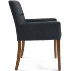 Poltrona Angel Base De Madeira Suede Chumbo