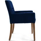 Poltrona Angel Base De Madeira Veludo Azul Royal