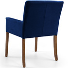 Poltrona Angel Base De Madeira Veludo Azul Royal