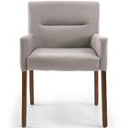 Poltrona Angel Base De Madeira Veludo Bege