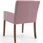 Poltrona Angel Base De Madeira Veludo Rose