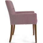 Poltrona Angel Base De Madeira Veludo Rose