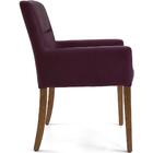 Poltrona Angel Base De Madeira Veludo Roxo