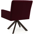 Poltrona Angel Base Giratória Eiffel Cocolate Suede Bordô