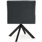 Poltrona Angel Base Giratória Eiffel Preto Suede Chumbo