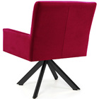 Poltrona Angel Base Giratória Eiffel Preto Suede Vermelho