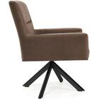 Poltrona Angel Base Giratória Eiffel Preto Veludo Marrom