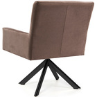 Poltrona Angel Base Giratória Eiffel Preto Veludo Marrom