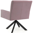 Poltrona Angel Base Giratória Eiffel Preto Veludo Rose