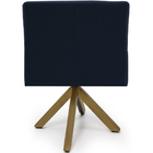 Poltrona Angel Base Giratória Giromad Suede Azul Marinho