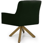 Poltrona Angel Base Giratória Giromad Suede Verde Esmeralda