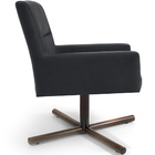 Poltrona Angel Base Giratória X Suede Chumbo