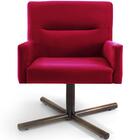 Poltrona Angel Base Giratória X Suede Vermelho