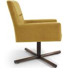 Poltrona Angel Base Giratória X Veludo Amarelo