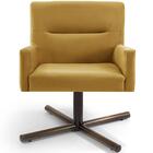 Poltrona Angel Base Giratória X Veludo Amarelo