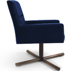 Poltrona Angel Base Giratória X Veludo Azul Royal