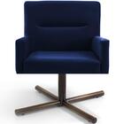 Poltrona Angel Base Giratória X Veludo Azul Royal