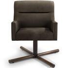Poltrona Angel Base Giratória X Veludo Marrom