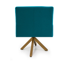 Poltrona Angel Veludo Azul Turquesa B-66 Base Giratória De Ma