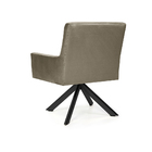 Poltrona Angel Veludo Bege B-68 Base Giratória Eiffel Preto -