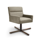 Poltrona Angel Veludo Bege B-68 Base X Giratória - D'rossi