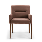 Poltrona Angel Veludo Marrom B-276 Base De Madeira D07 - D'ro