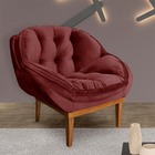 Poltrona Anitta Amamentação Para Quarto De Bebê Veludo Marsal