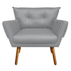 Poltrona Anitta Corino Pés Palito Castanho D03 - D'rossi - Ci