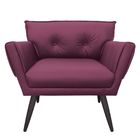 Poltrona Anitta Corino Vinho Pés Palito De Ferro D'rossi