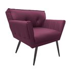 Poltrona Anitta Corino Vinho Pés Palito De Ferro D'rossi