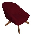 Poltrona Anitta Giratória Suede Marsala - D'classe Decor