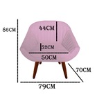 Poltrona Anitta Pés Palito Suede Rosa Bebê - D'classe Decor