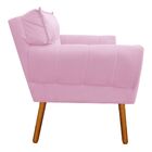 Poltrona Anitta Suede Pés Palito Castanho D03 - D'rossi - Ros