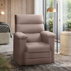 Poltrona Antonela Reclinável Fibra Siliconada Castor