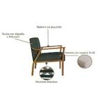 Poltrona Antonia Algodão Verde E Nogueira