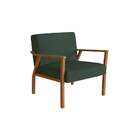 Poltrona Antonia Algodão Verde E Nogueira