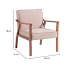 Poltrona Antônia Bege E Nogueira