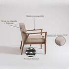 Poltrona Antônia Bege E Nogueira