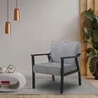 Poltrona Antônia Preta E Cinza