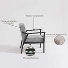 Poltrona Antônia Preta E Cinza