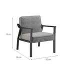 Poltrona Antônia Preta E Cinza