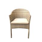 Poltrona Área Externa Com Almofada Fibra Sintética E Estrutur