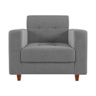 Poltrona Arezzo Linho Pés Chanfrado Castanho D01 - D'rossi -