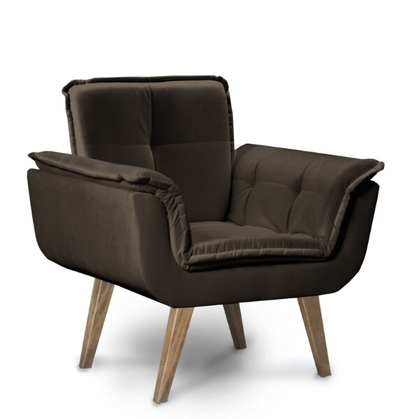 Poltrona Argus Base Palito 01 Lugar Bisart Marrom