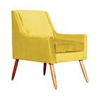 Poltrona Ariane Luxo Suede Cores - Ds Estofados - Amarelo