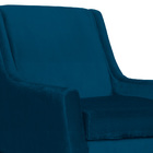 Poltrona Ariane Luxo Suede Cores - Ds Estofados - Azul Marinho