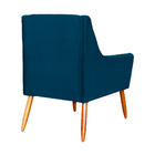 Poltrona Ariane Luxo Suede Cores - Ds Estofados - Azul Marinho